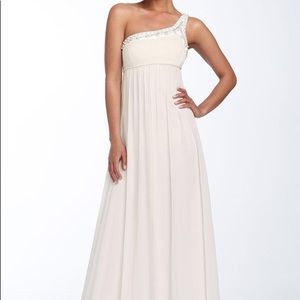 White Grecian inspired Prom dress